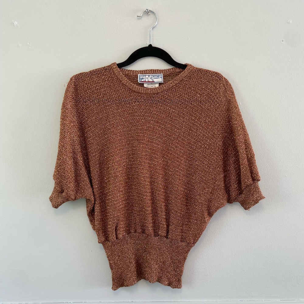 Vintage Metallic Knit Top